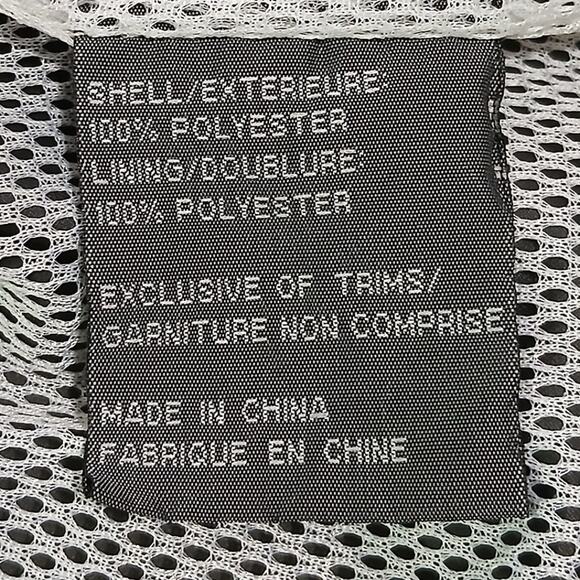 Kenpo Men's Small Full-Zip Windbreaker Cream/Black Long-Sleeved Adjustable Hem - Picture 11 of 11